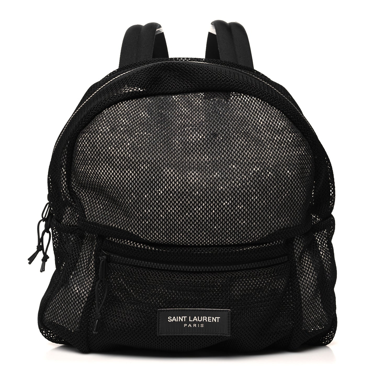 SAINT LAURENT Nylon Mesh Backpack Black