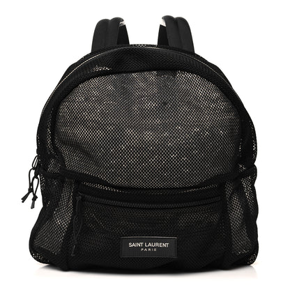 Saint Laurent SAINT LAURENT Nylon Mesh Backpack Black 1 of 10