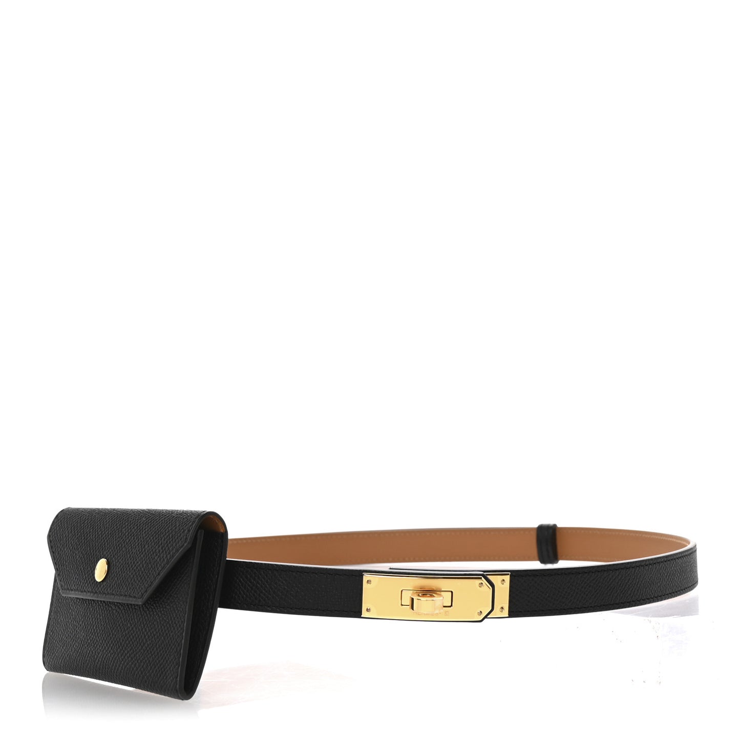 Epsom Kelly Pocket Belt Black