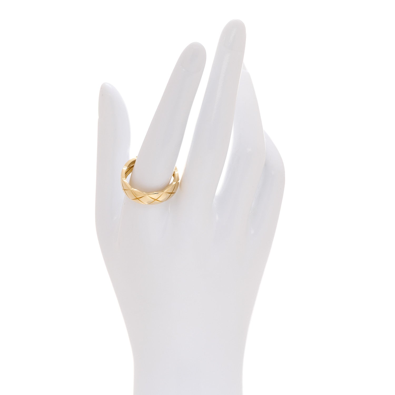 Chanel 18K Yellow Gold Small Coco Crush Ring 64 10.75 2 of 6