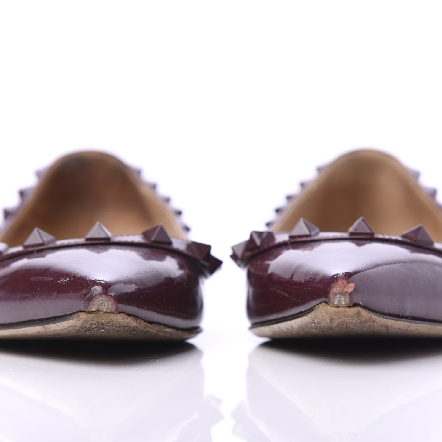 Valentino Garavani Patent Rockstud Ballerina Flats 36 Rubin 8 of 10