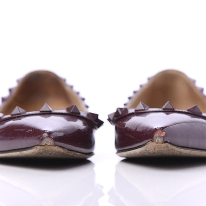 Valentino Garavani Patent Rockstud Ballerina Flats 36 Rubin 8 of 10