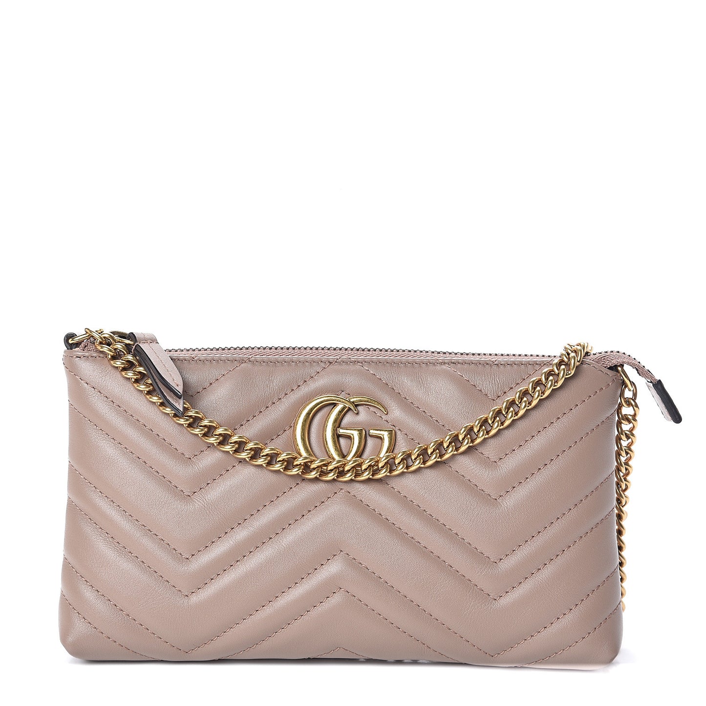 Calfskin Matelasse Mini GG Marmont Chain Bag Porcelain Rose