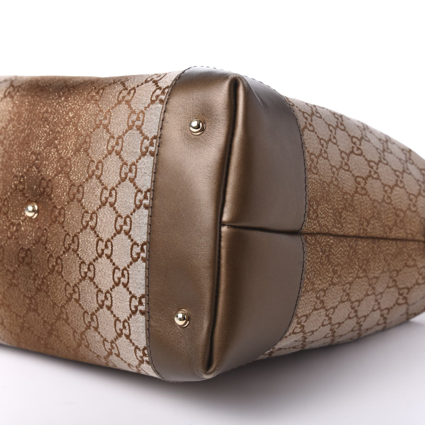 Monogram Lurex Medium Heart Bit Charm Hobo Bronze
