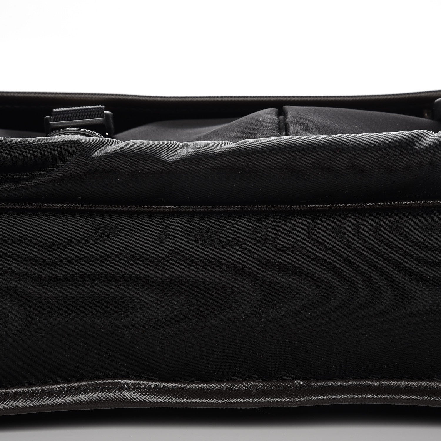 Prada Tessuto Nylon Saffiano Logo Messenger Bag Black 11 of 12
