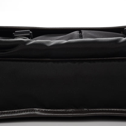 Prada Tessuto Nylon Saffiano Logo Messenger Bag Black 11 of 12