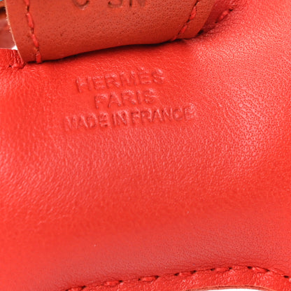 Hermes Milo Lambskin Grigri Rodeo Horse Bag Charm PM Capucine Celeste Cornaline 3 of 5