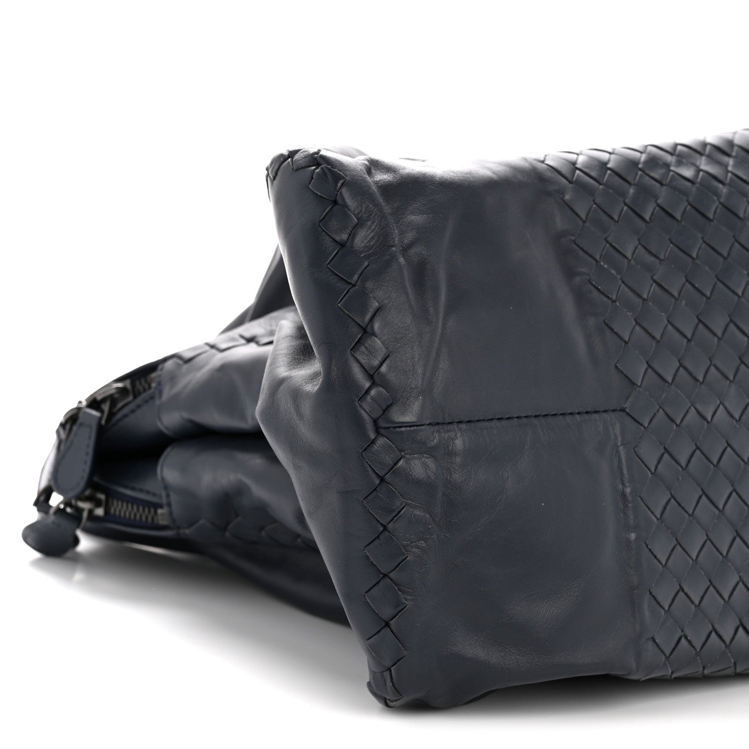 Bottega Veneta Nappa Intrecciato Shoulder Bag Dark Navy 9 of 13