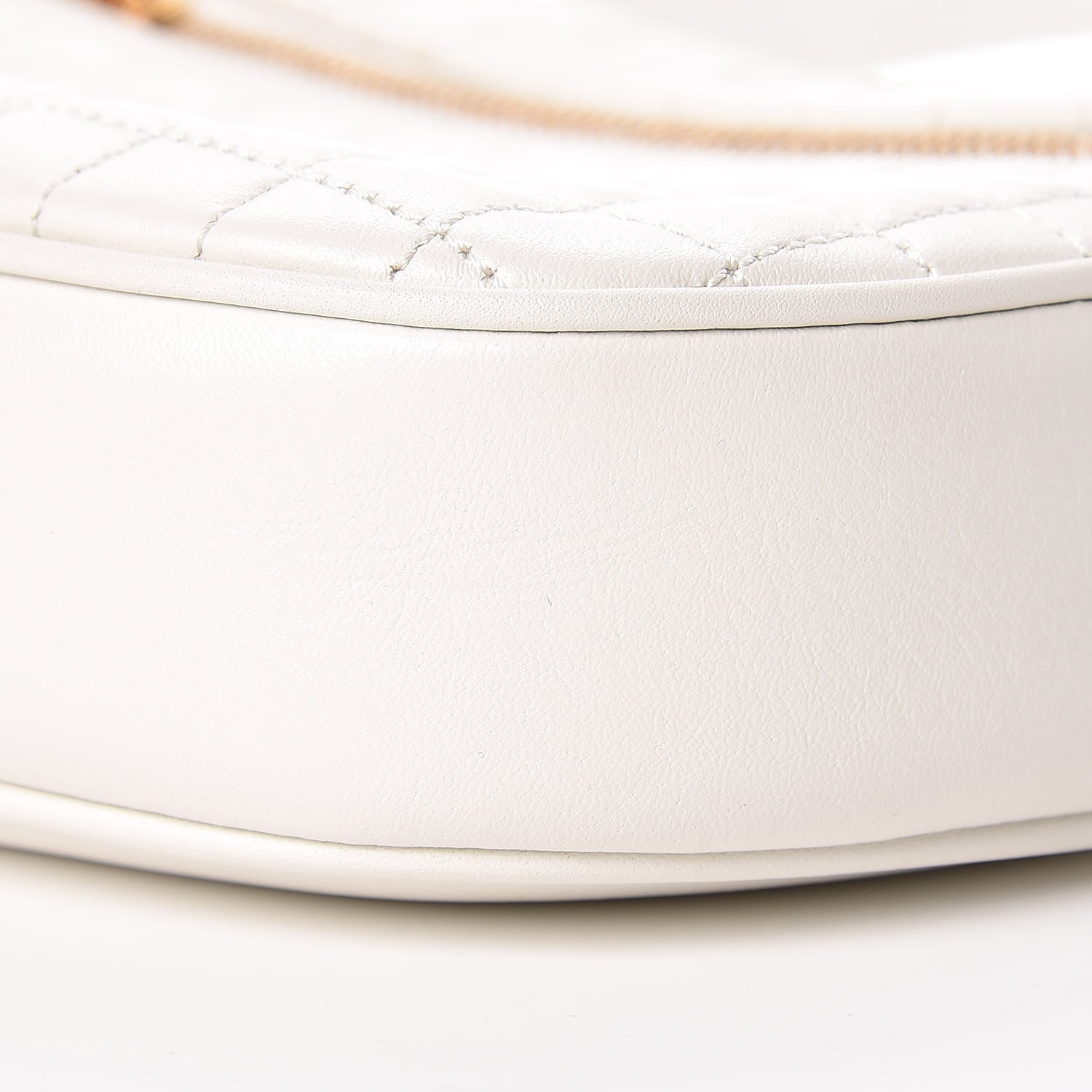 Celine Calfskin Quilted Small C Charm Bag White 11 of 11