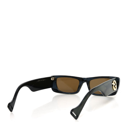 Gucci Acetate Rectangular Sunglasses GG0516S Green Bronze 4 of 7