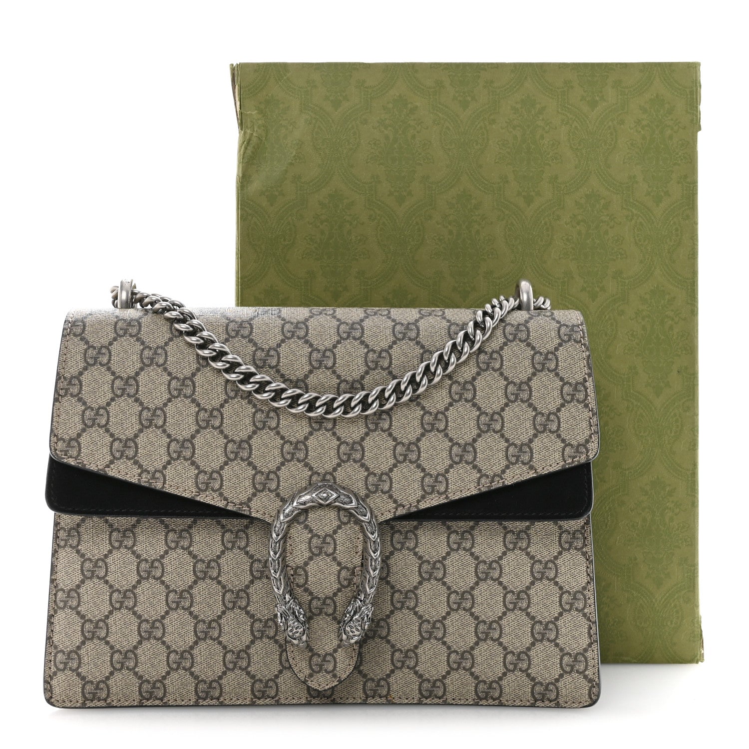 Gucci GG Supreme Monogram Medium Dionysus Shoulder Bag Black 11 of 11