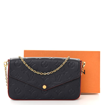 Louis Vuitton Empreinte Pochette Felicie Chain Wallet Marine Rouge 11 of 11