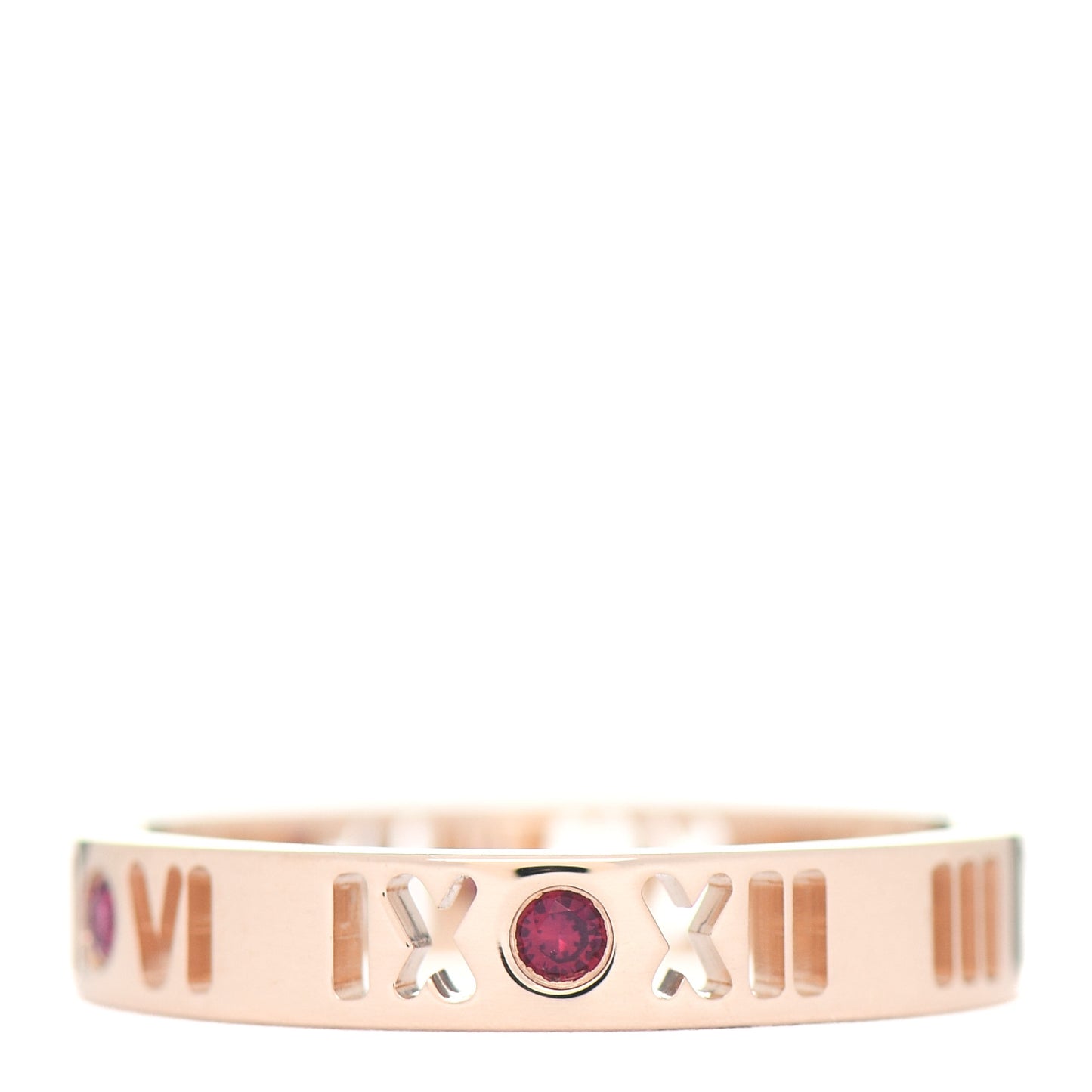 18K Rose Gold Ruby Atlas Pierced Ring 53 6.5