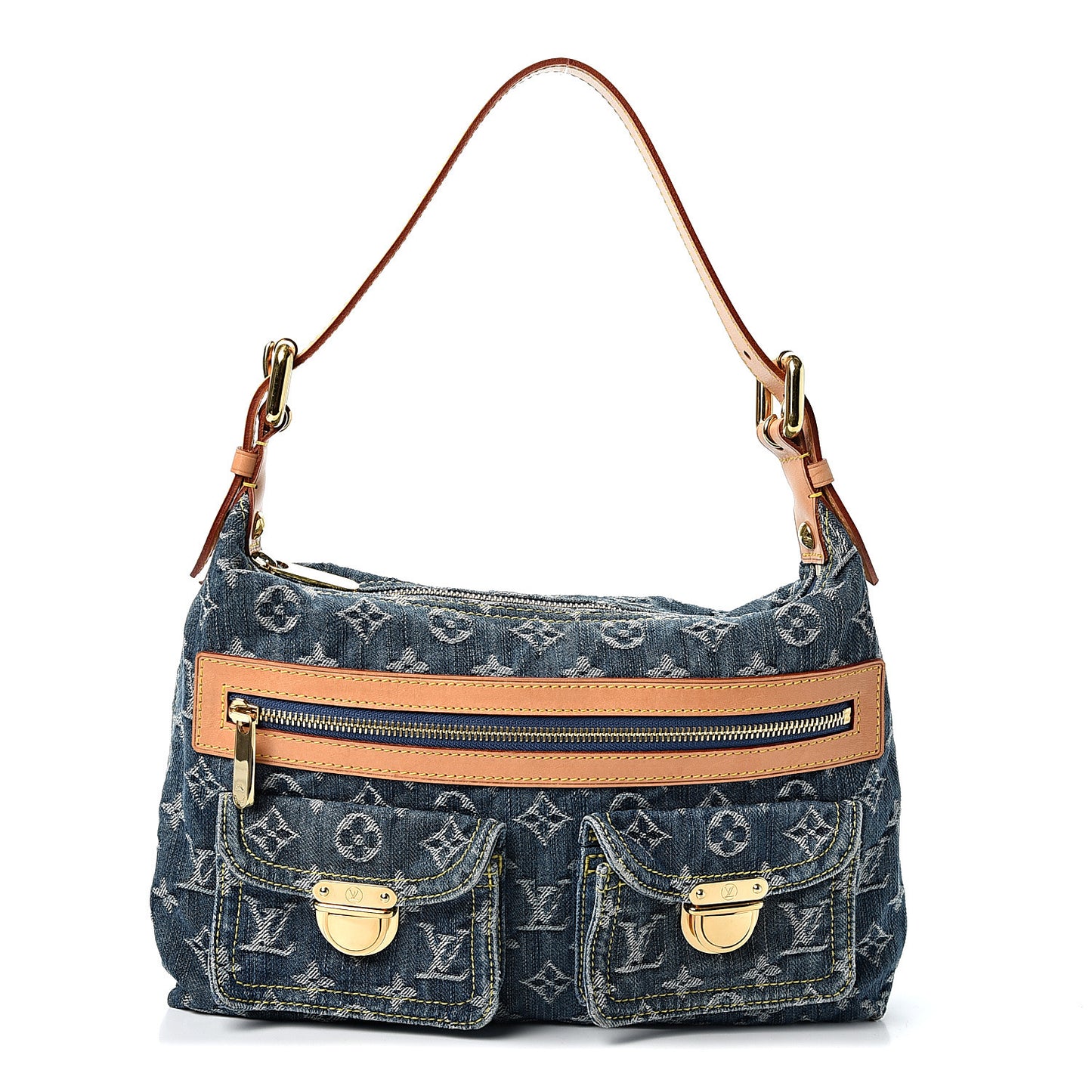 Monogram Denim Baggy PM Blue