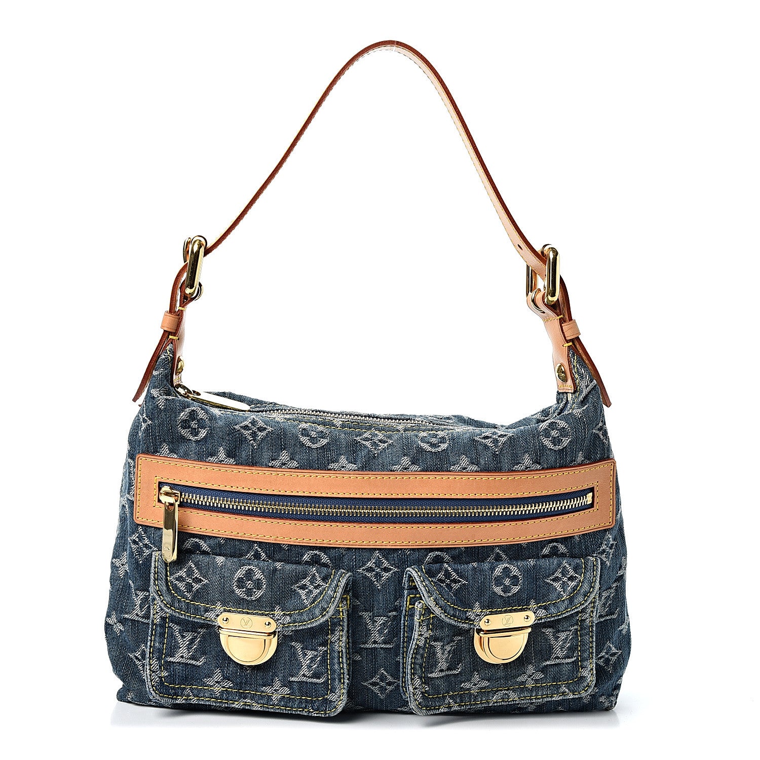 Louis Vuitton Monogram Denim Baggy PM Blue 1 of 8