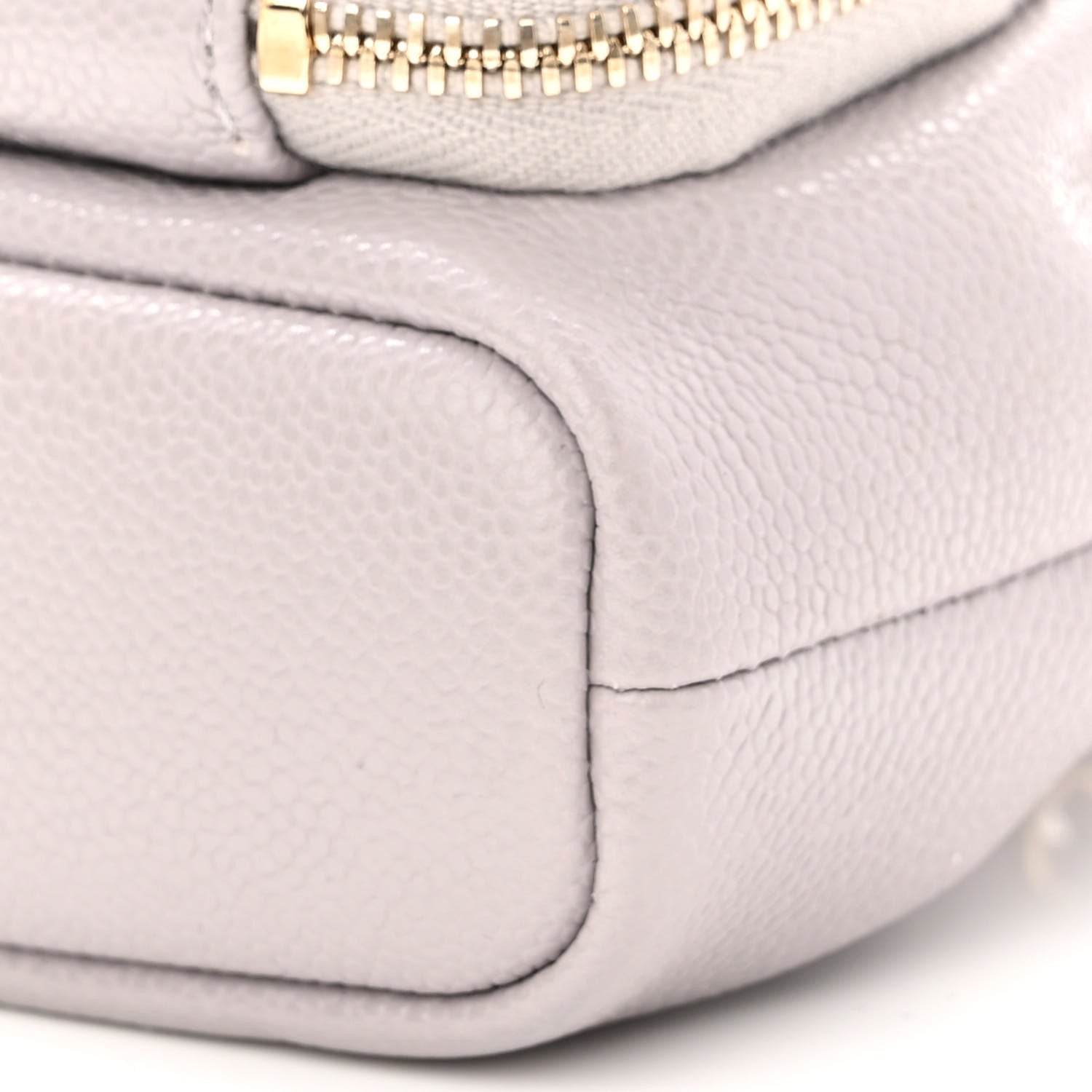 Chanel Caviar Quilted Mini CC Pocket Bucket Bag Grey 10 of 11