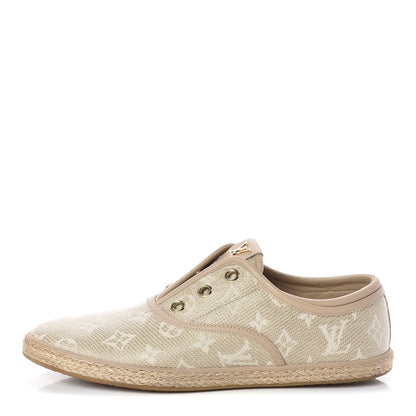 Louis Vuitton Monogram Slip On Espadrille Sneakers 39 Beige 1 of 6