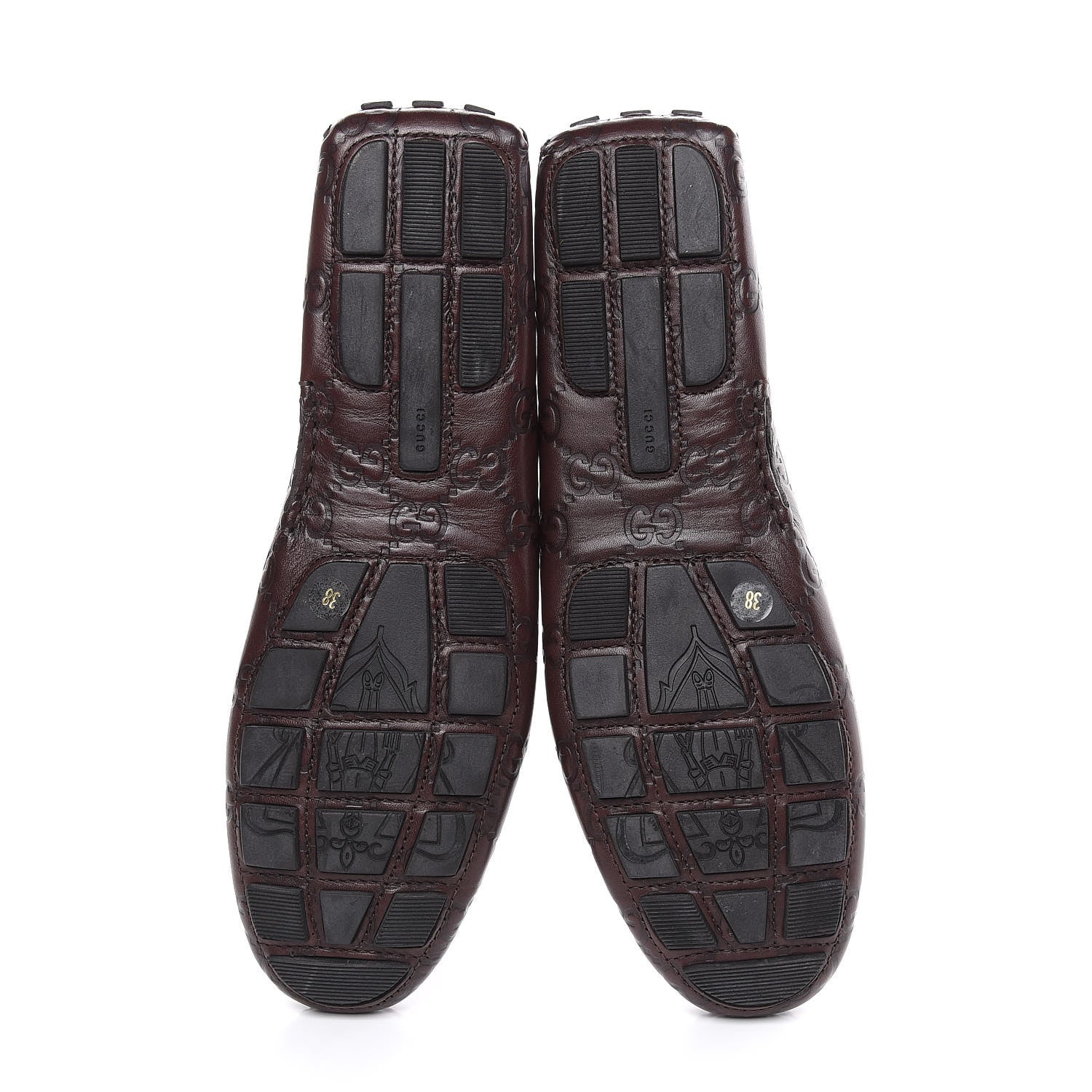 Gucci Soft Guccissima Womens Driver Loafers 38 Chocolate 5 of 10