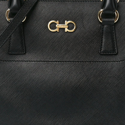 Salvatore Ferragamo Saffiano Small Beky Tote Black 10 of 13
