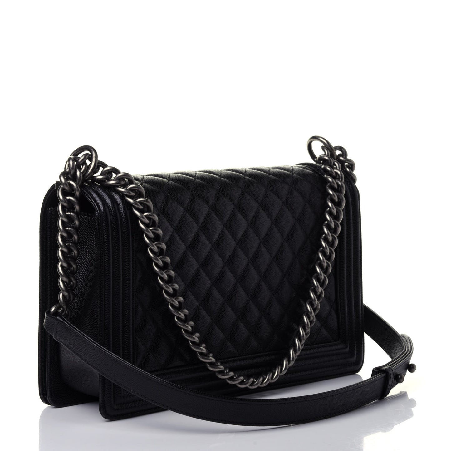 Caviar Quilted New Medium Boy Flap Black