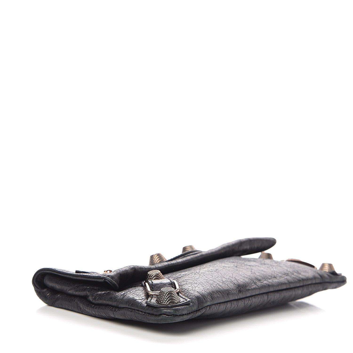 Balenciaga Agneau Giant 21 Rose Gold Hardware Envelope Clutch Black 3 of 8