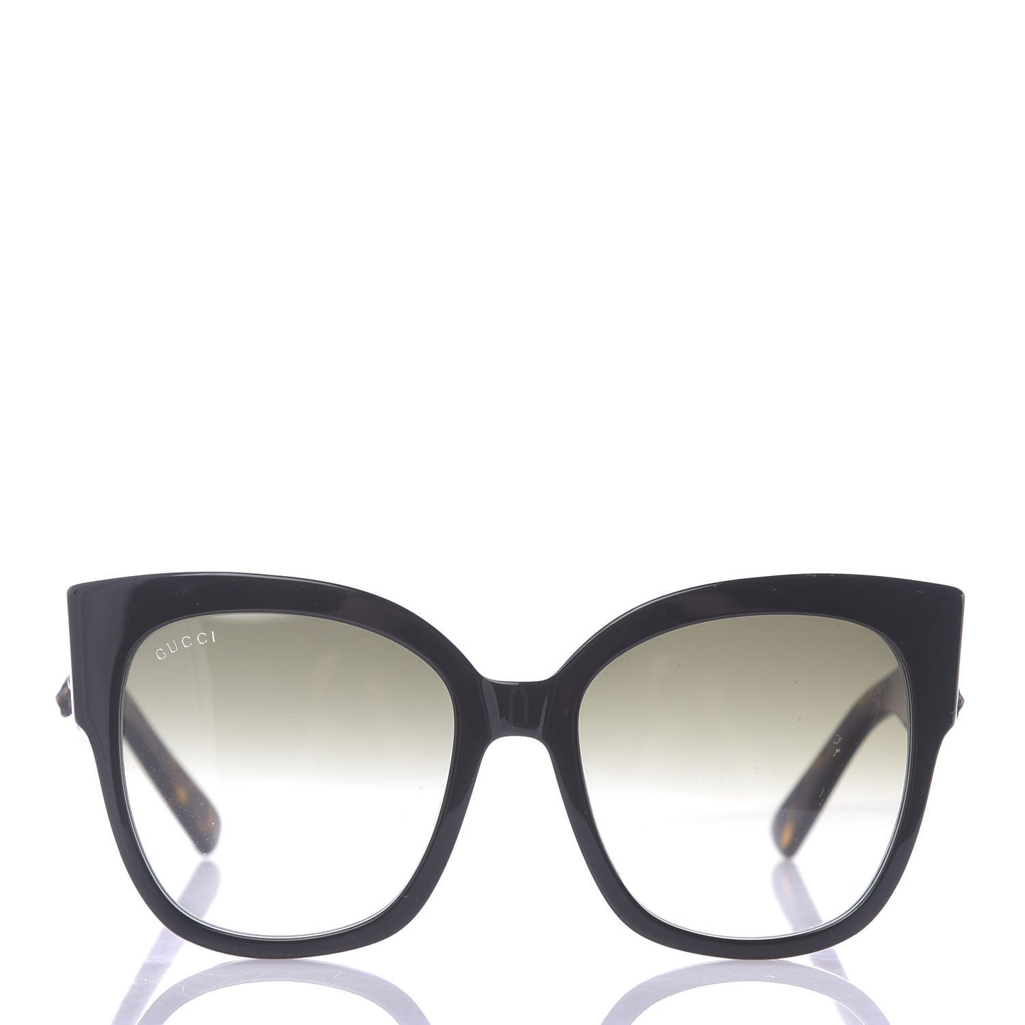 Acetate Square Frame Web Sunglasses GG0059S Black Tortoise
