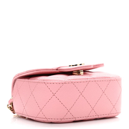 Chanel Caviar Quilted Mini Clutch With Chain Pink 4 of 12