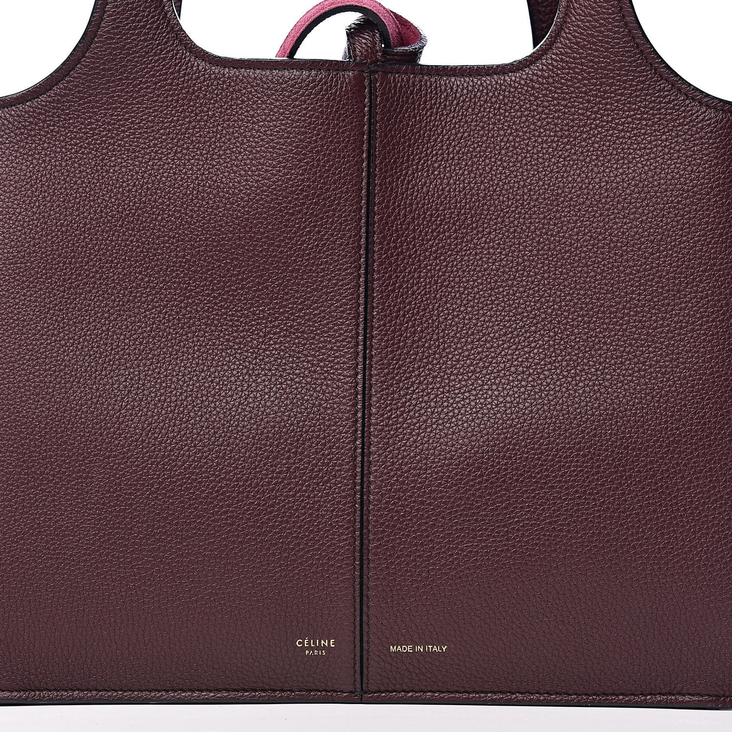 Baby Grained Calfskin Small Tri-Fold Bag Burgundy