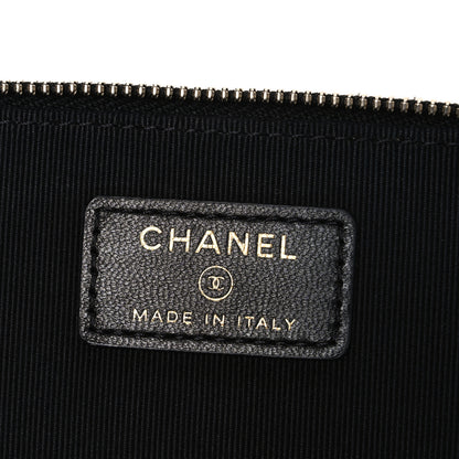 Chanel Lambskin Quilted Small Top Handle Vanity Case With Chain Black 6 of 10