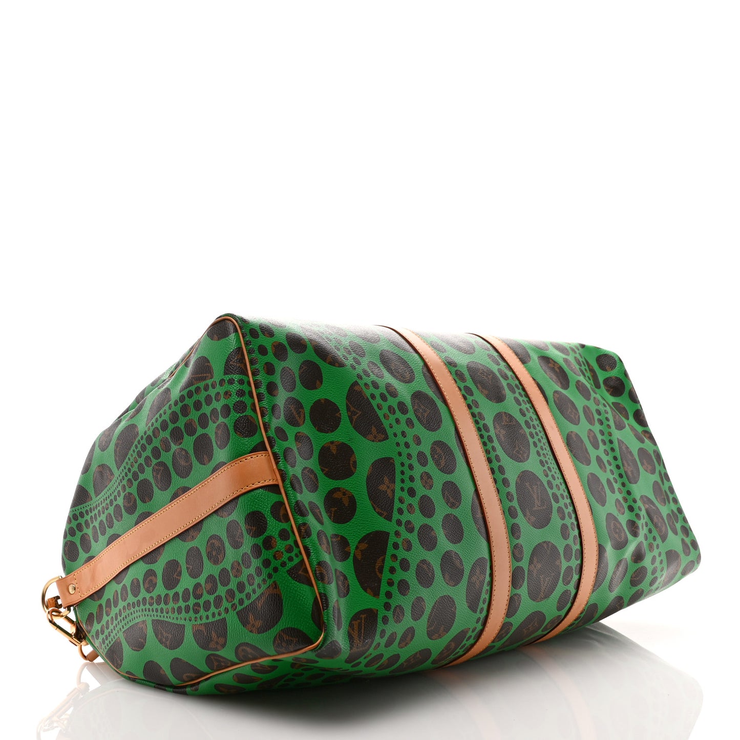 Monogram Kusama Pumpkin Dots Keepall Bandouliere 55 Green