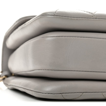 Chanel Lambskin Quilted Small Trendy CC Flap Dual Handle Bag Light Grey 9 of 14