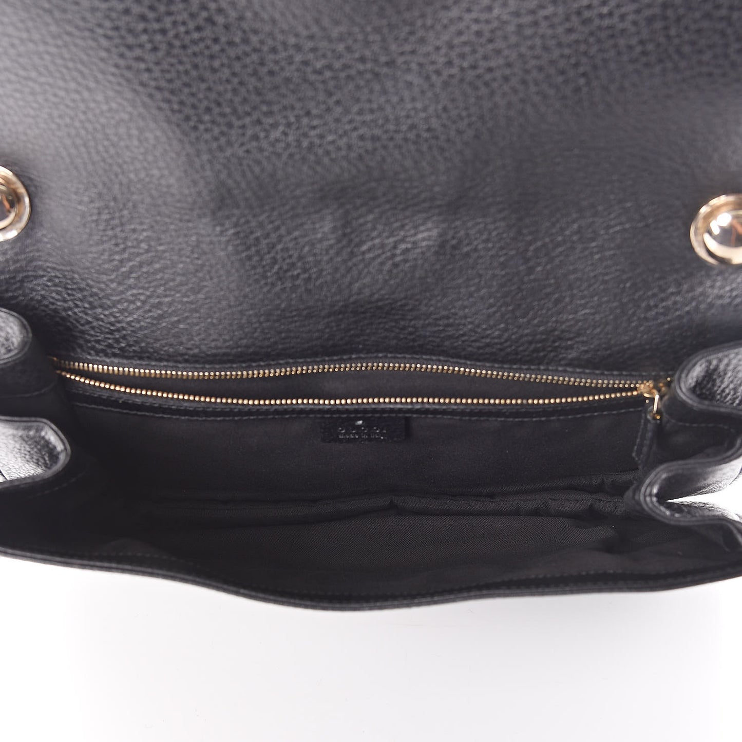 Calfskin Web Blondie Shoulder Flap Bag Black