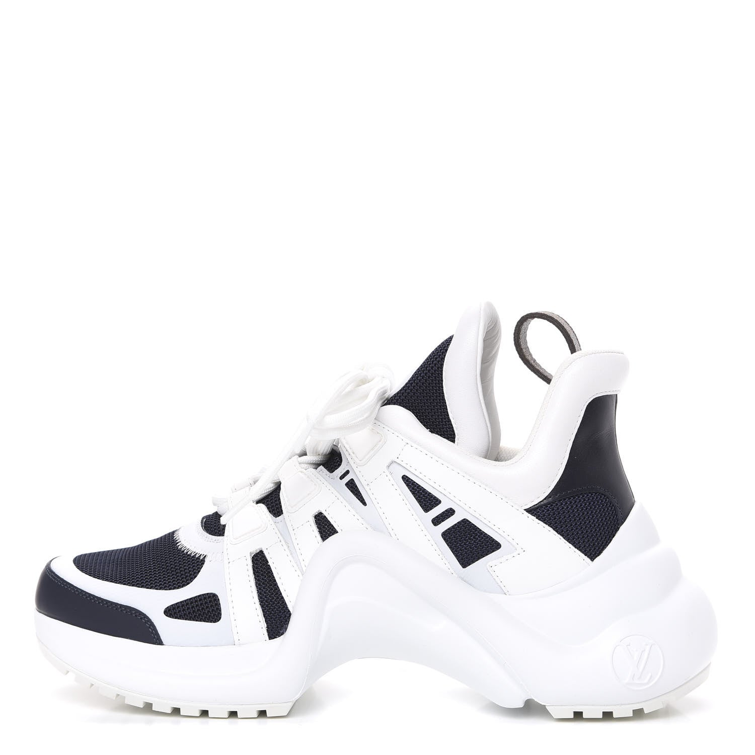 Louis Vuitton Calfskin Technical Nylon LV Archlight Sneakers 37 Marine 1 of 9