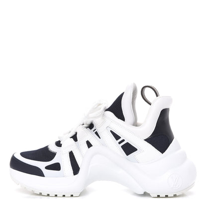 Louis Vuitton Calfskin Technical Nylon LV Archlight Sneakers 37 Marine 1 of 9