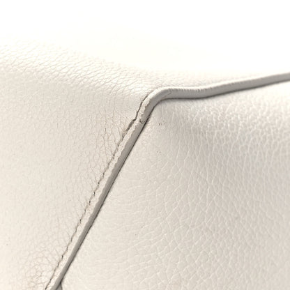 Celine Soft Grained Calfskin Small Sangle Bucket Bag White 8 of 15