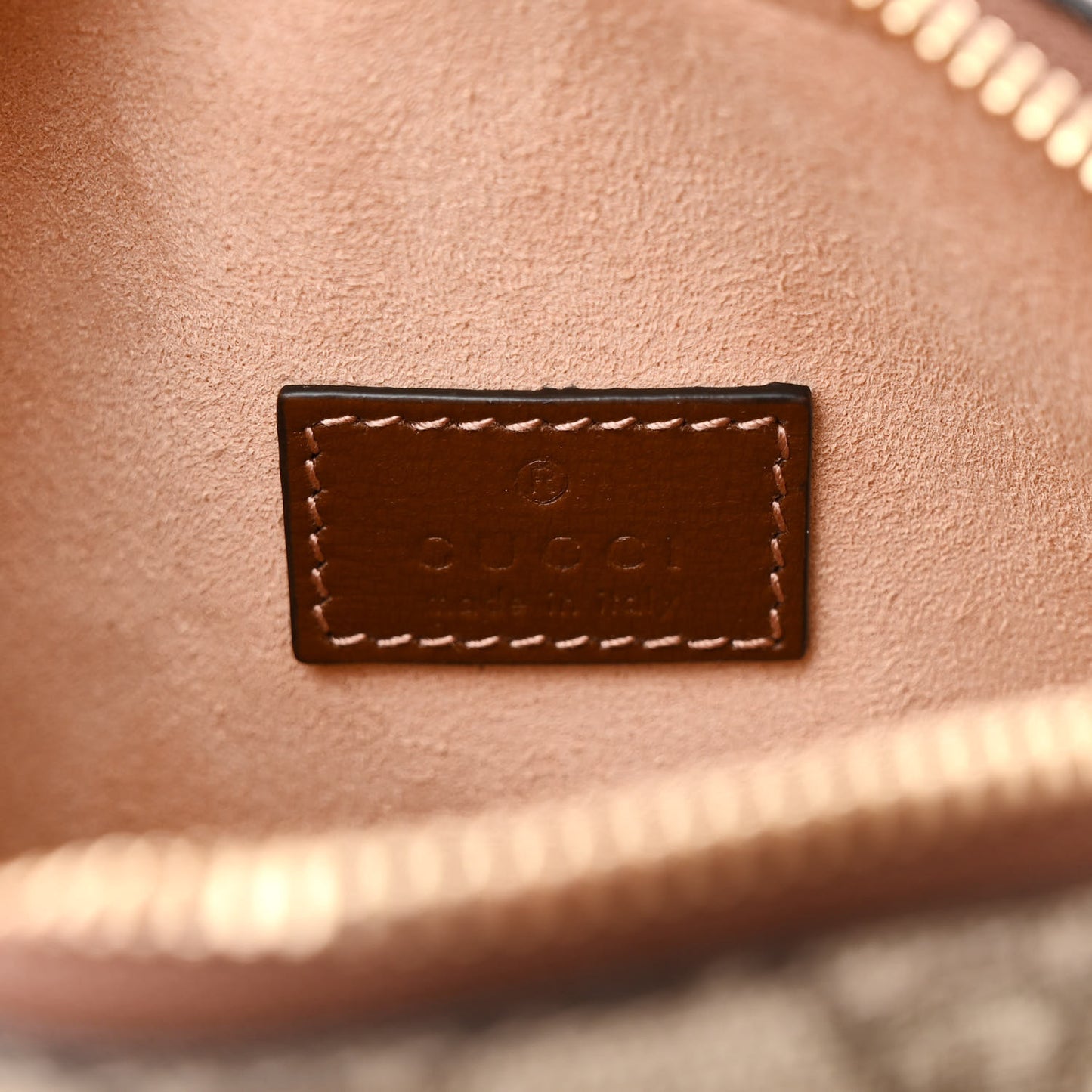 GG Supreme Monogram Azalea Calfskin Mini Retro Interlocking G Shoulder Bag Beige Ebony Brown Sugar