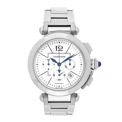 Cartier Stainless Steel 42mm Pasha C Chronograph Automatic Watch 1 of 5