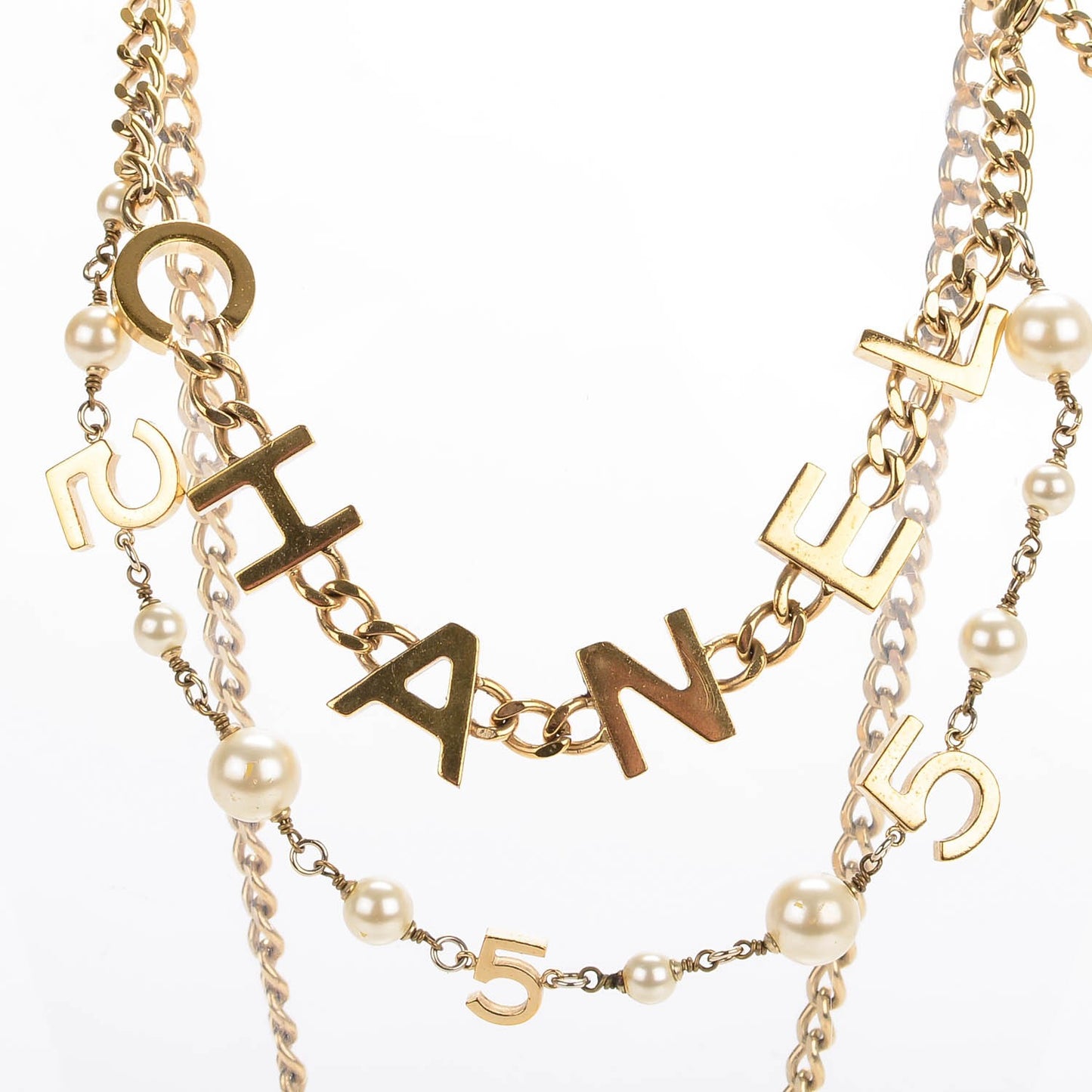 Pearl N°5 Chain CC Belt Gold
