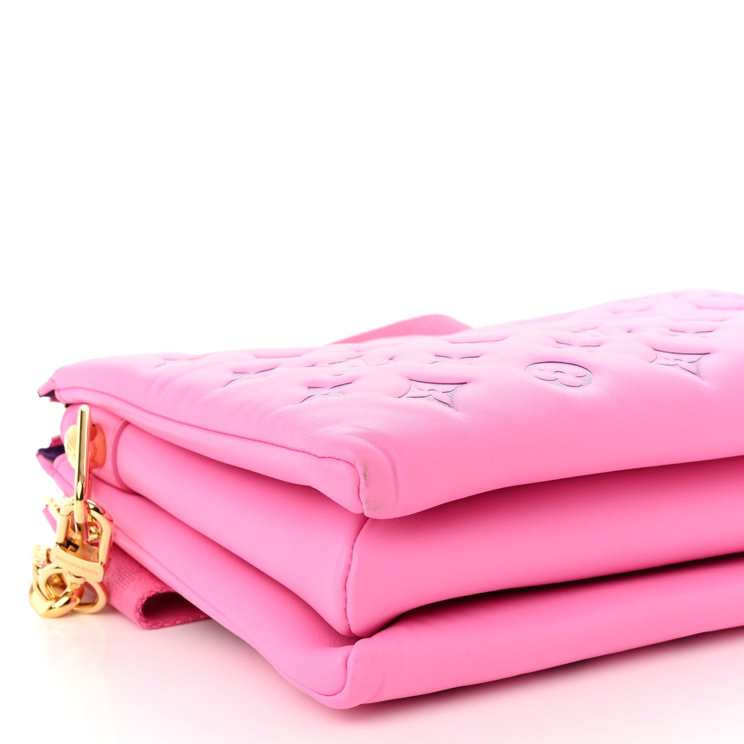Louis Vuitton Lambskin Embossed Monogram Vuittamins Coussin PM Rose Violet 8 of 9