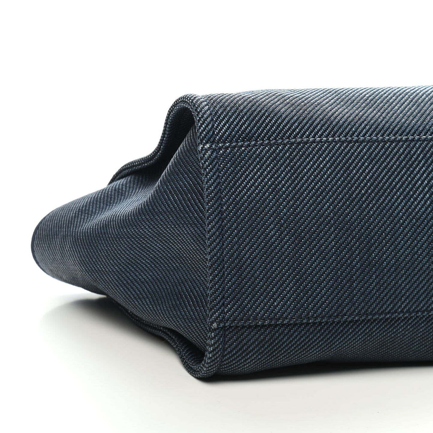 Mixed Fibers Calfskin Medium Deauville Tote Blue