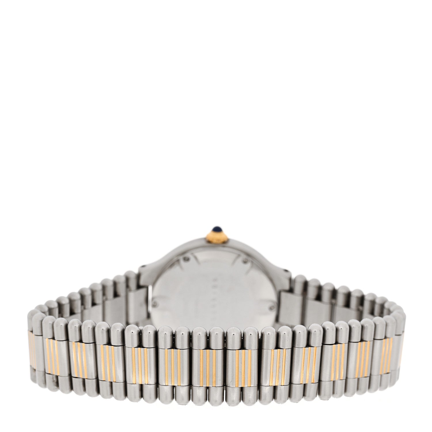 Cartier Stainless Steel 18K Yellow Gold 28mm Must De 21 Bullet Link Quartz Watch 3 of 4