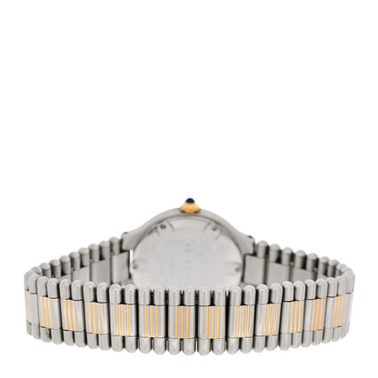 Cartier Stainless Steel 18K Yellow Gold 28mm Must De 21 Bullet Link Quartz Watch 3 of 4
