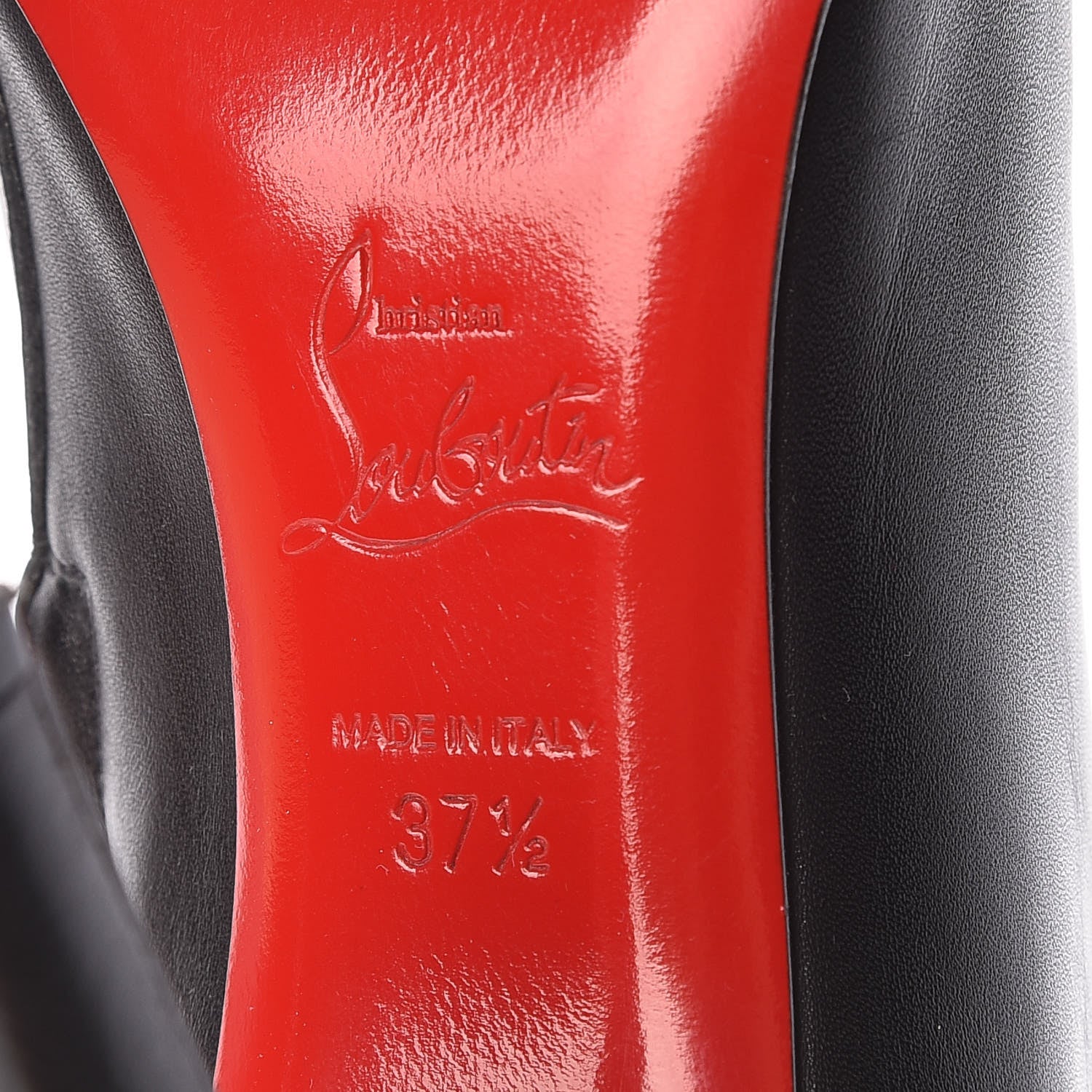 Christian Louboutin Calfskin Belle 100 Ankle Boots 37.5 Black 8 of 10