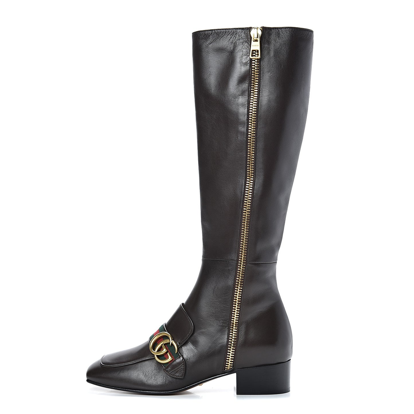 Malaga Kid Web GG Marmont Knee High Boots 37 Brown