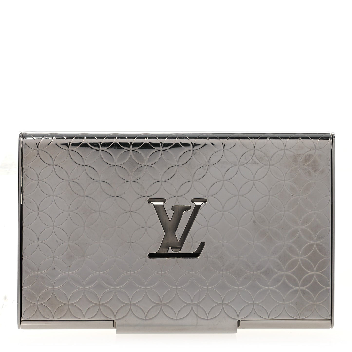 Metal Champs Elysees Card Holder Silver