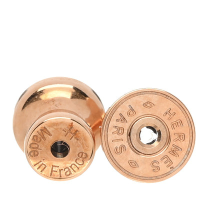 Hermes Rose Gold Lacquered Mini Pop H Earrings Rose Dragee 4 of 5