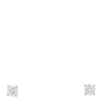 Tiffany Platinum Diamond .22ctw Solitaire Earrings 1 of 5