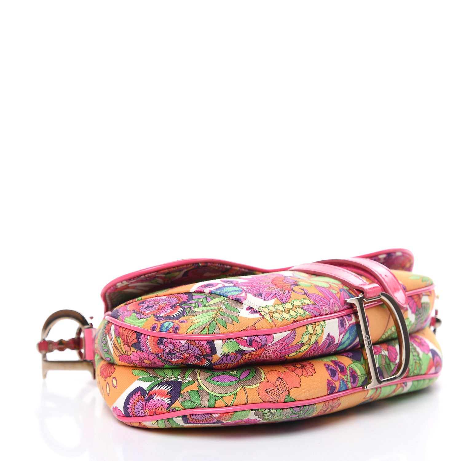 Christian Dior Canvas Floral Saddle Bag Multicolor 4 of 13