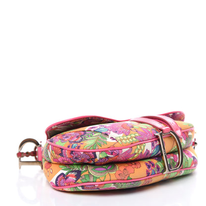 Christian Dior Canvas Floral Saddle Bag Multicolor 4 of 13