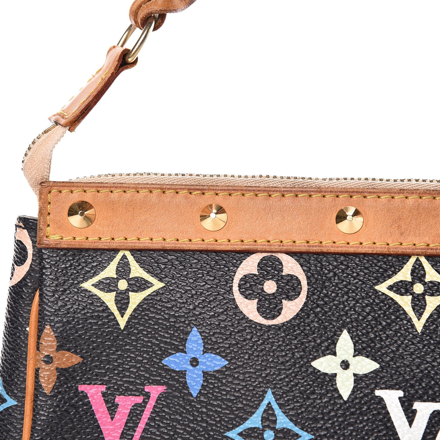 Monogram Multicolor Pochette Accessories Black